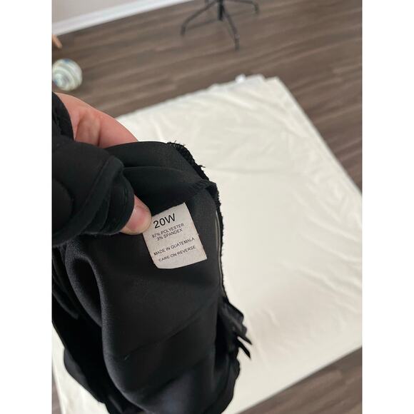 Y2K 2000s Plus Size Black Witchy Maxi Skirt Wmns 20W Whimsygoth Pleats Office - Picture 6 of 7